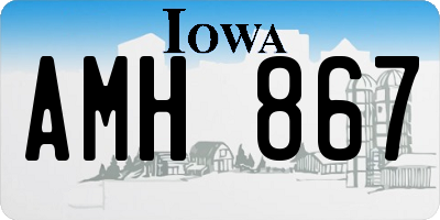 IA license plate AMH867