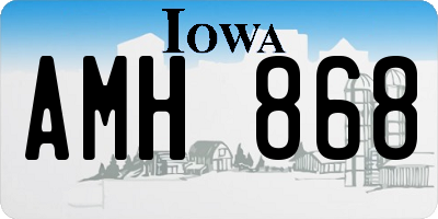 IA license plate AMH868