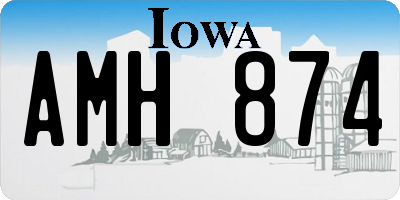 IA license plate AMH874