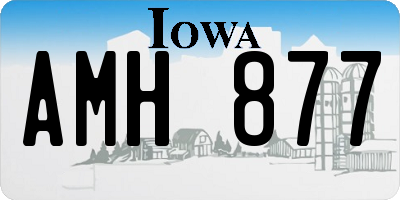 IA license plate AMH877