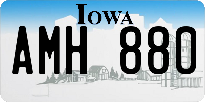 IA license plate AMH880