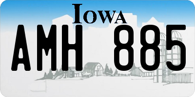 IA license plate AMH885