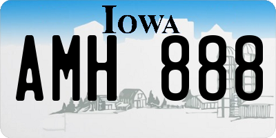 IA license plate AMH888
