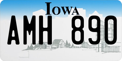 IA license plate AMH890