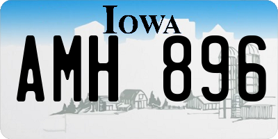 IA license plate AMH896