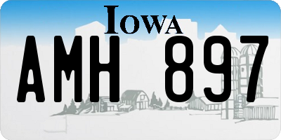 IA license plate AMH897