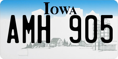 IA license plate AMH905