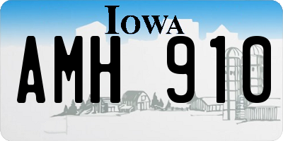 IA license plate AMH910