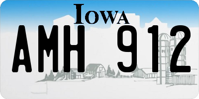 IA license plate AMH912