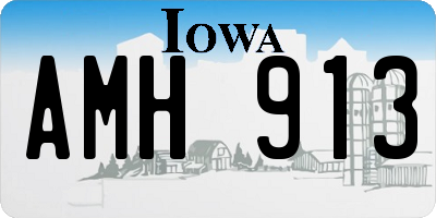 IA license plate AMH913