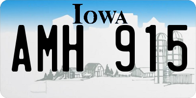 IA license plate AMH915