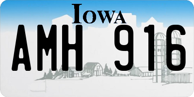 IA license plate AMH916
