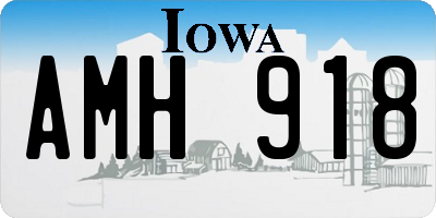 IA license plate AMH918