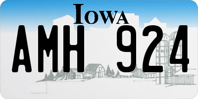 IA license plate AMH924
