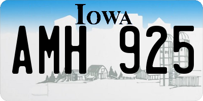 IA license plate AMH925