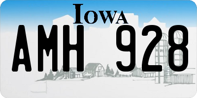 IA license plate AMH928