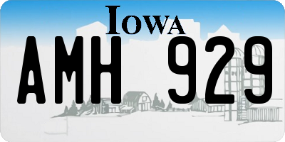 IA license plate AMH929