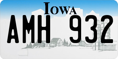 IA license plate AMH932