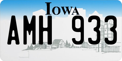IA license plate AMH933