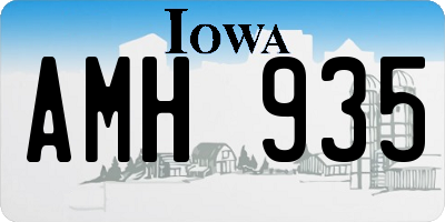 IA license plate AMH935