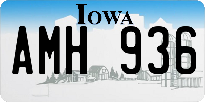 IA license plate AMH936