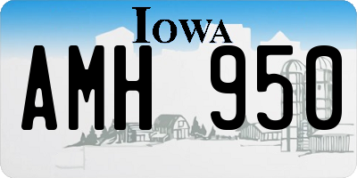 IA license plate AMH950