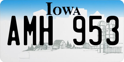 IA license plate AMH953