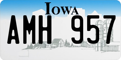 IA license plate AMH957