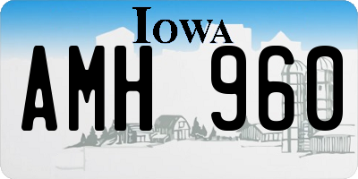 IA license plate AMH960