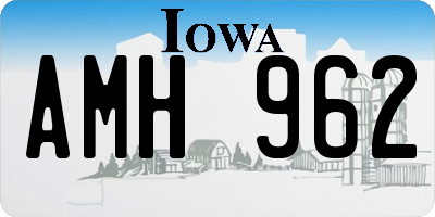 IA license plate AMH962