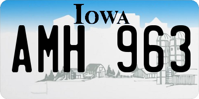 IA license plate AMH963