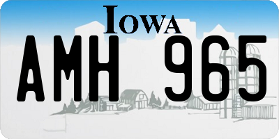 IA license plate AMH965