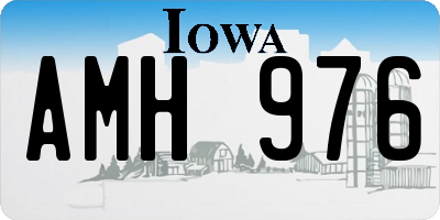 IA license plate AMH976