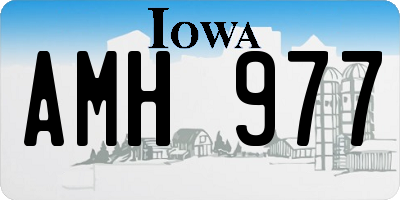 IA license plate AMH977