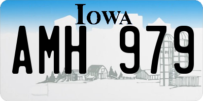 IA license plate AMH979