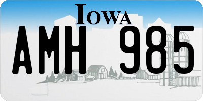 IA license plate AMH985