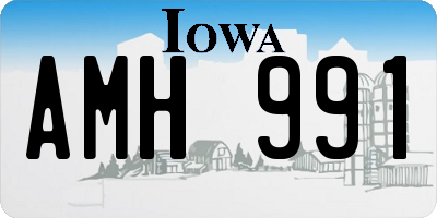 IA license plate AMH991