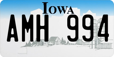 IA license plate AMH994