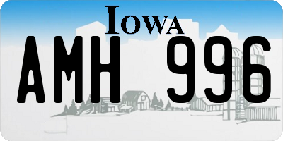 IA license plate AMH996