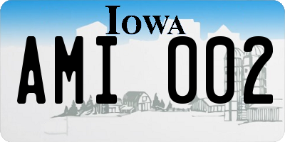 IA license plate AMI002