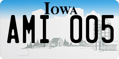 IA license plate AMI005