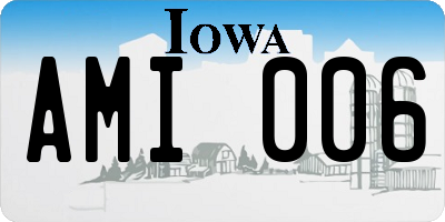 IA license plate AMI006