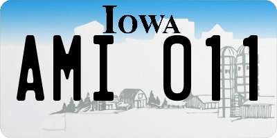 IA license plate AMI011