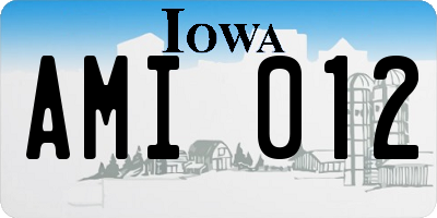 IA license plate AMI012