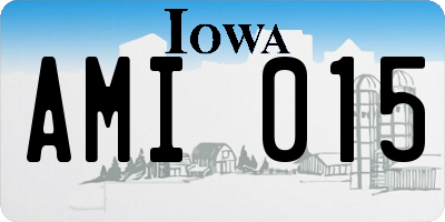 IA license plate AMI015