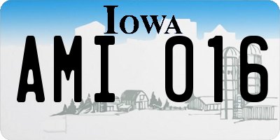 IA license plate AMI016