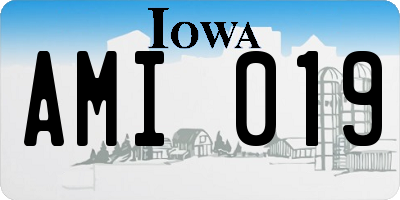 IA license plate AMI019