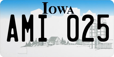 IA license plate AMI025