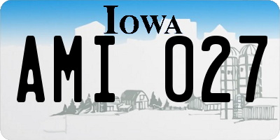 IA license plate AMI027