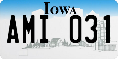 IA license plate AMI031